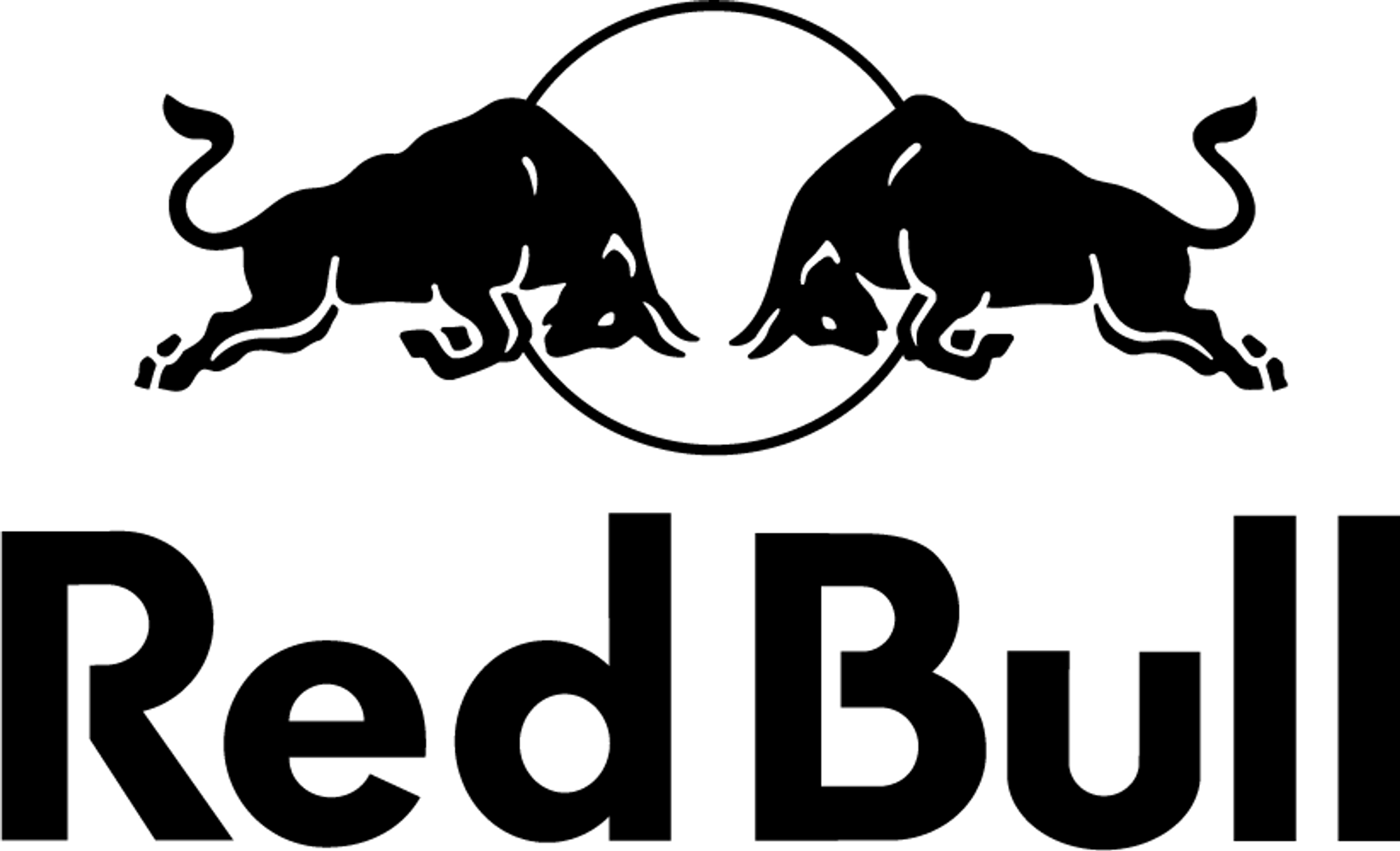 Red bull logo black